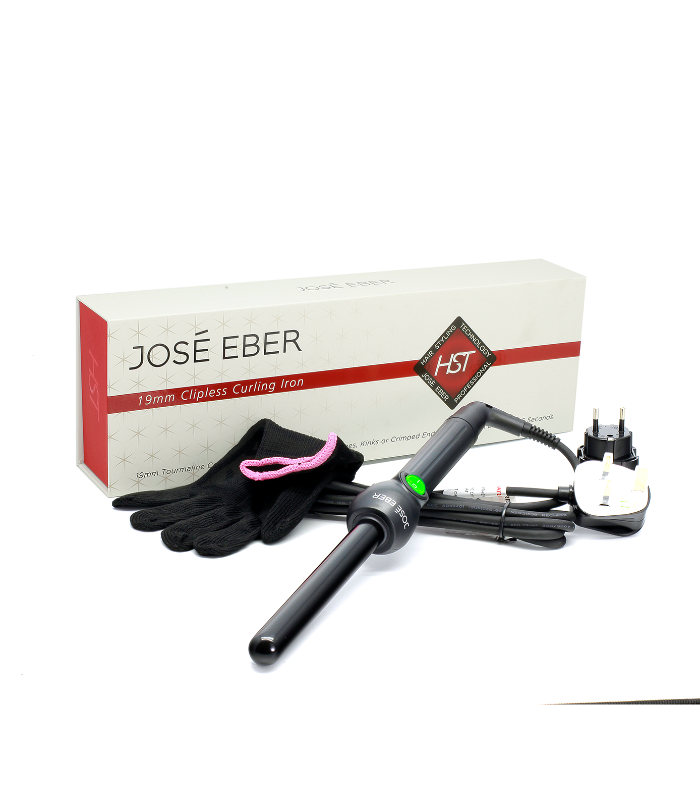 Jose Eber 19mm Clipless Curling Iron UK EU Plug Jose Eber Hair UK